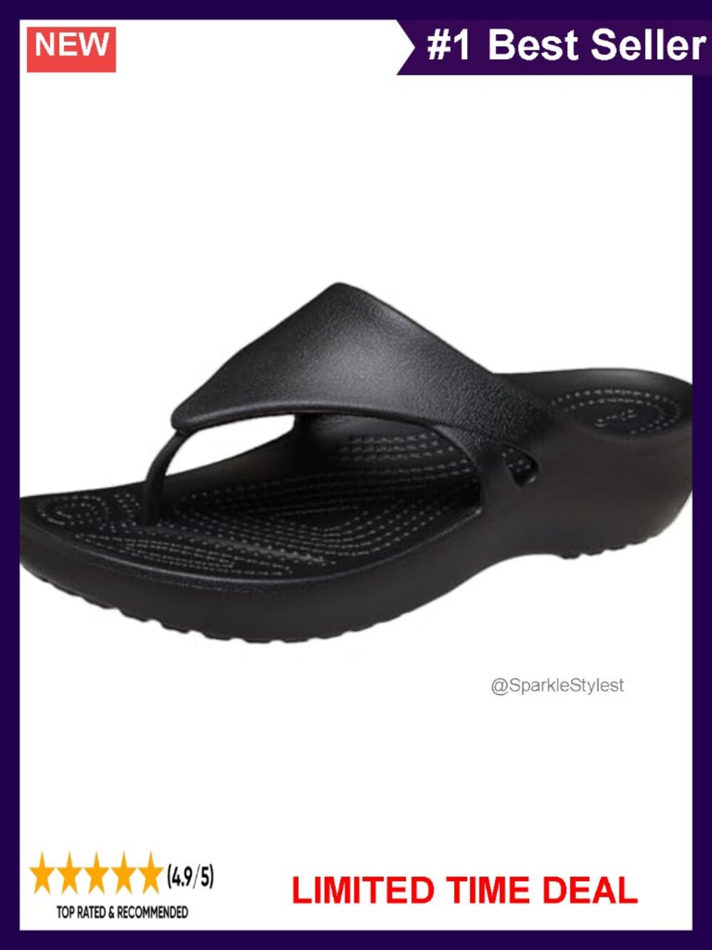 Women's Kadee Wedge Flip Sandals Croslite TPU Toe Post Open Toe Slip On Casual